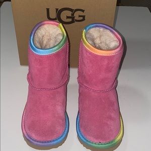 UGG hot pink /lined rainbow toddler boots